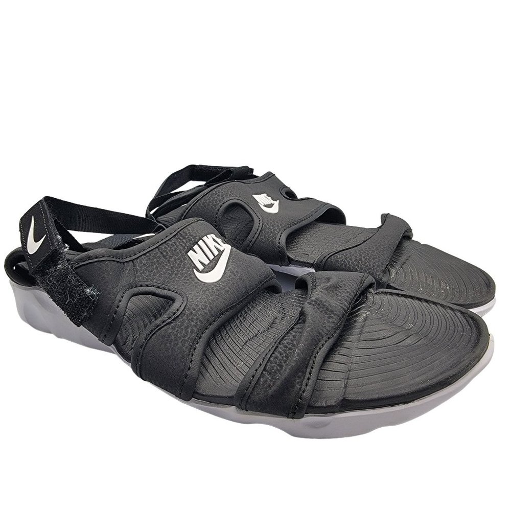 Nike Owaysis Sandals Women’s Size 10 Lifestyle Black White CK9283-002